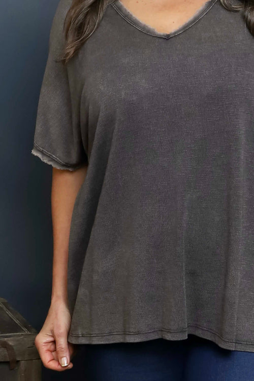 Burford V-Neck Top Cocoa - Image 3