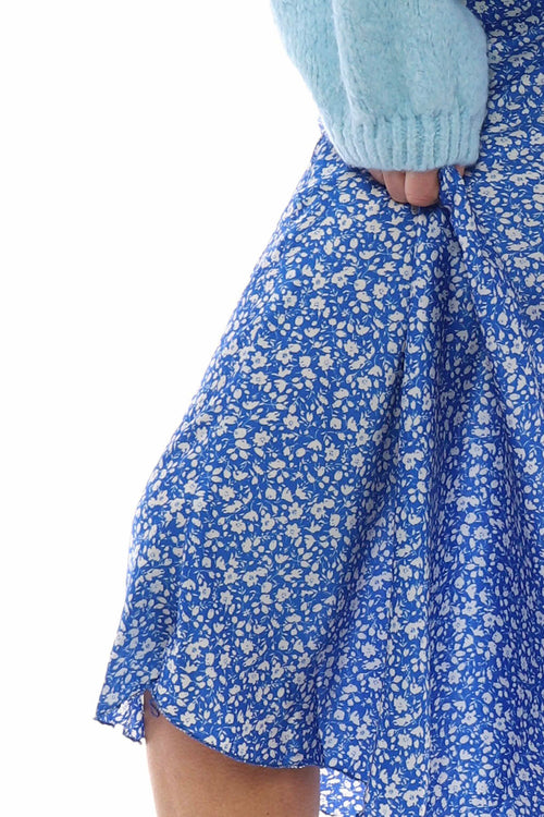 Ottilie Floral Print Skirt Cobalt - Image 4