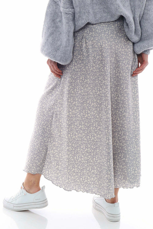 Ottilie Floral Print Skirt Grey - Image 6