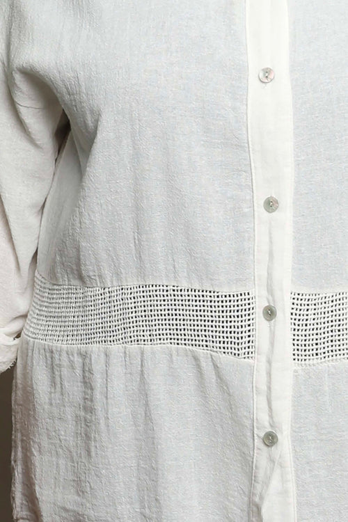 Anisha Cotton Shirt White - Image 3