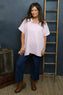 Baines Linen Top Pink
