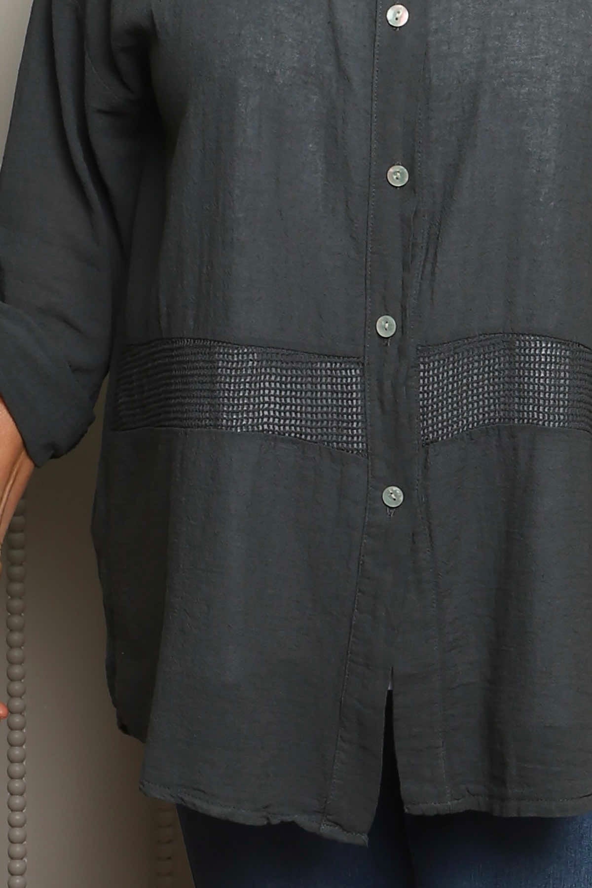 Anisha Cotton Shirt Charcoal