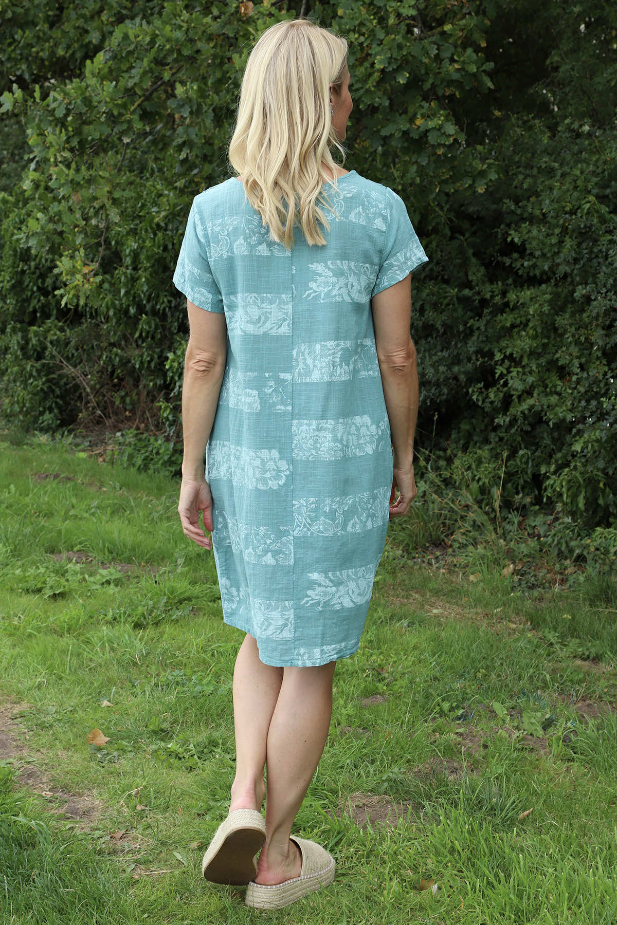 Dana Floral Cotton Tunic Sage Green