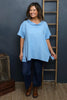 Baines Linen Top Powder Blue