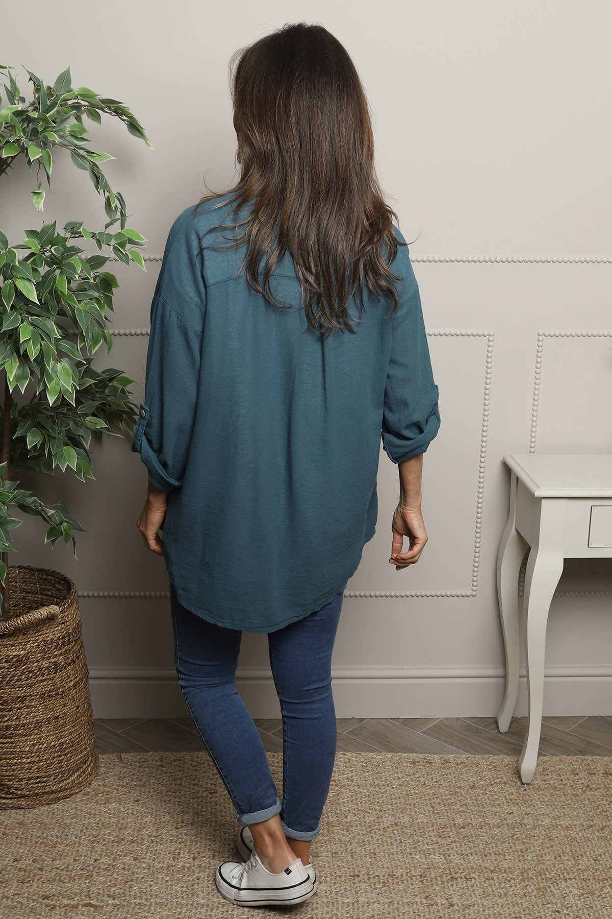 Anisha Cotton Shirt Teal