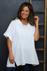 Baines Linen Top White