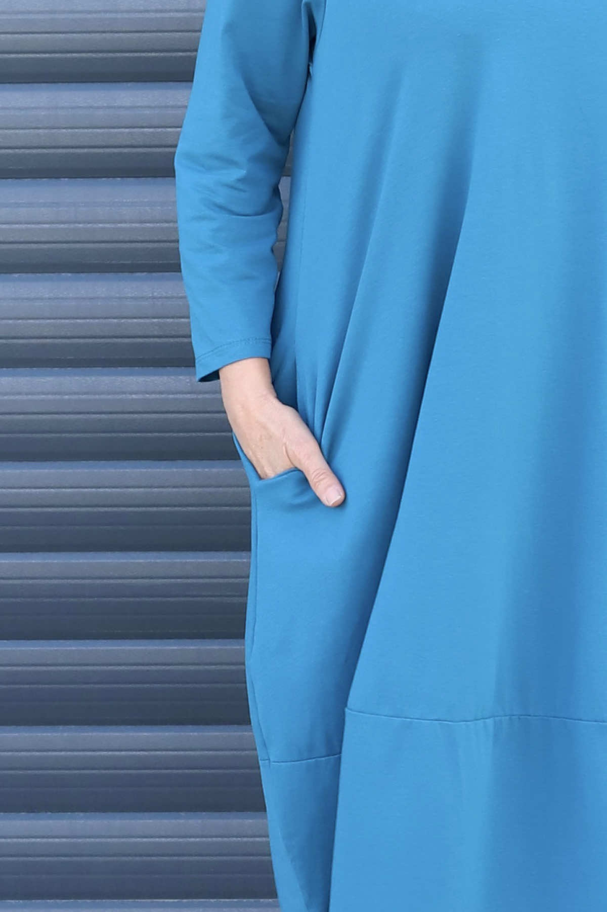 Ramsgate Long Sleeve Cotton Dress Teal