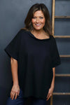 Baines Linen Top Black