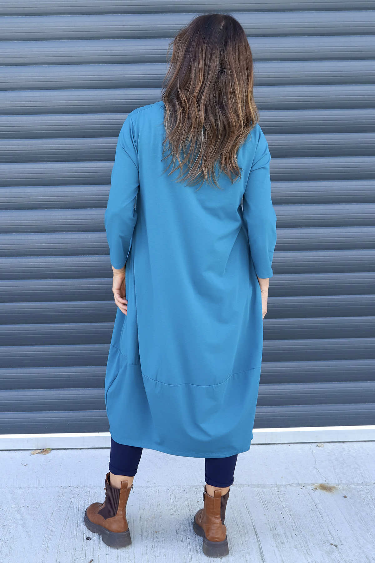 Ramsgate Long Sleeve Cotton Dress Teal