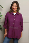 Anisha Cotton Shirt Berry