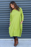 Ramsgate Long Sleeve Cotton Dress Olive