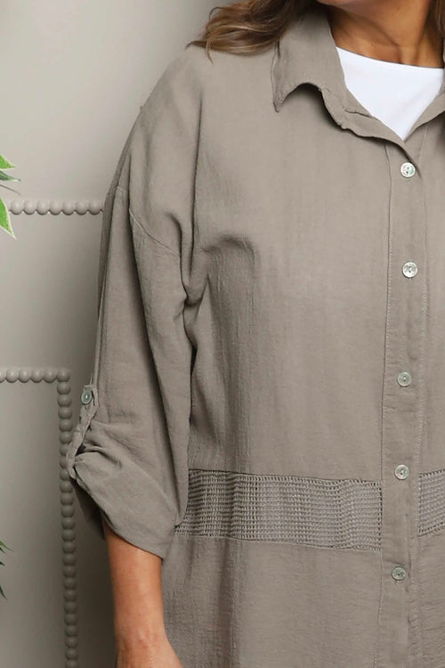 Anisha Cotton Shirt Mocha - Image 3