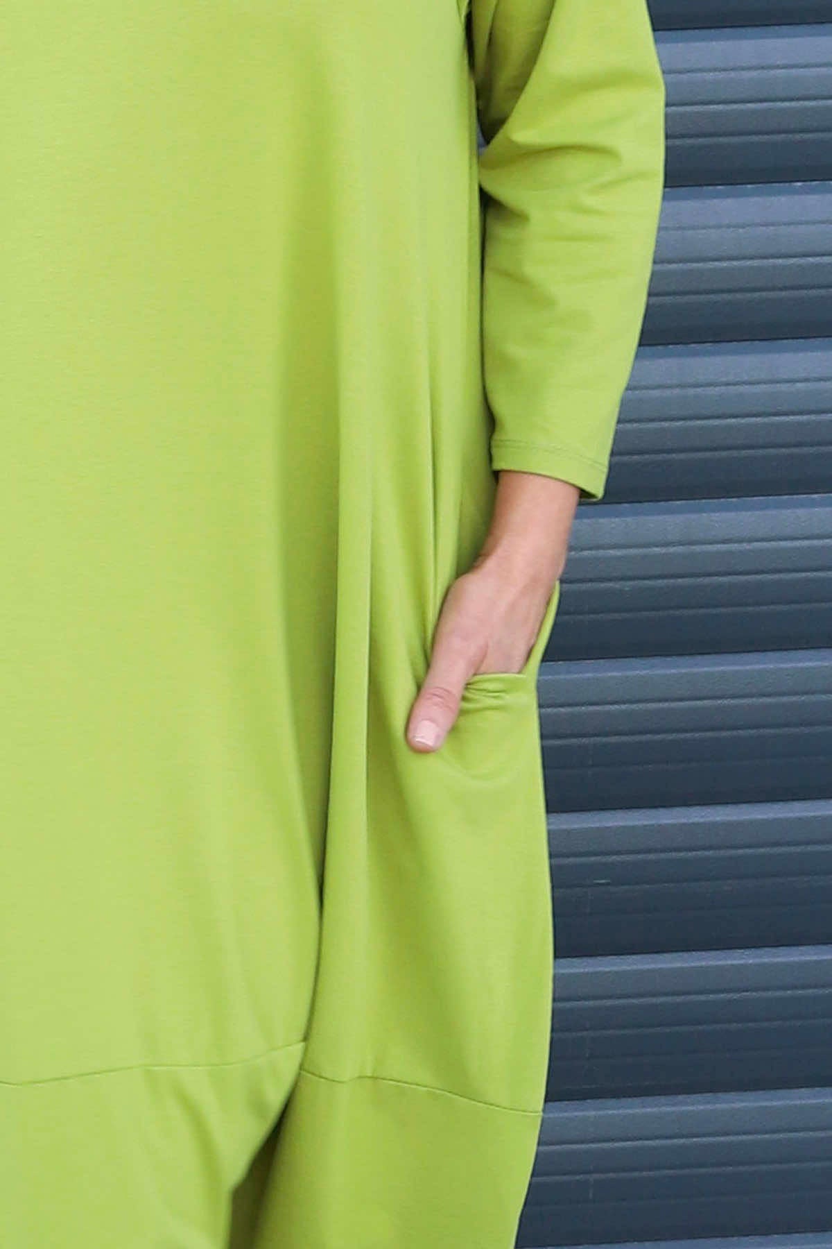 Ramsgate Long Sleeve Cotton Dress Olive
