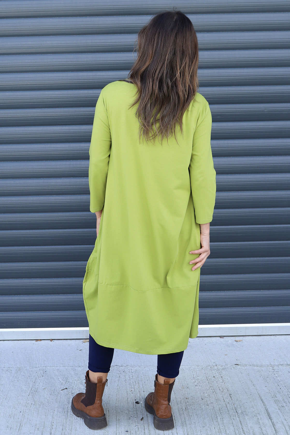 Ramsgate Long Sleeve Cotton Dress Olive