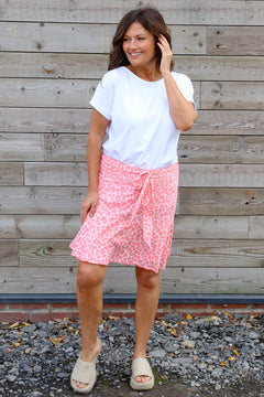 Susie Tie Front Skort Coral