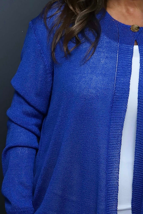 Leandra Knit Cardigan Cobalt - Image 3
