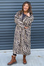 Jenna Zebra Print Coat Camel