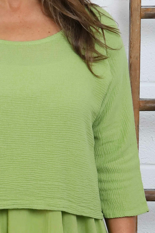 Danisha Cotton Dress Co-Ord Green - Image 2