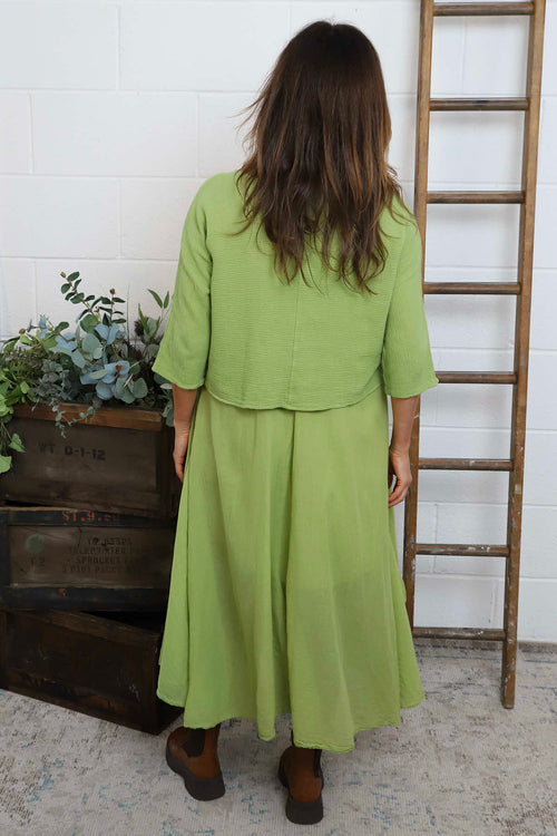 Danisha Cotton Dress Co-Ord Green - Image 4