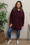 Jaylen Hooded Cotton Top Wine