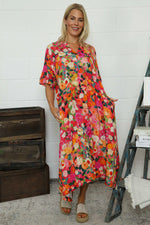 Andretta Print Dress Fuchsia Fuchsia - Andretta Print Dress Fuchsia