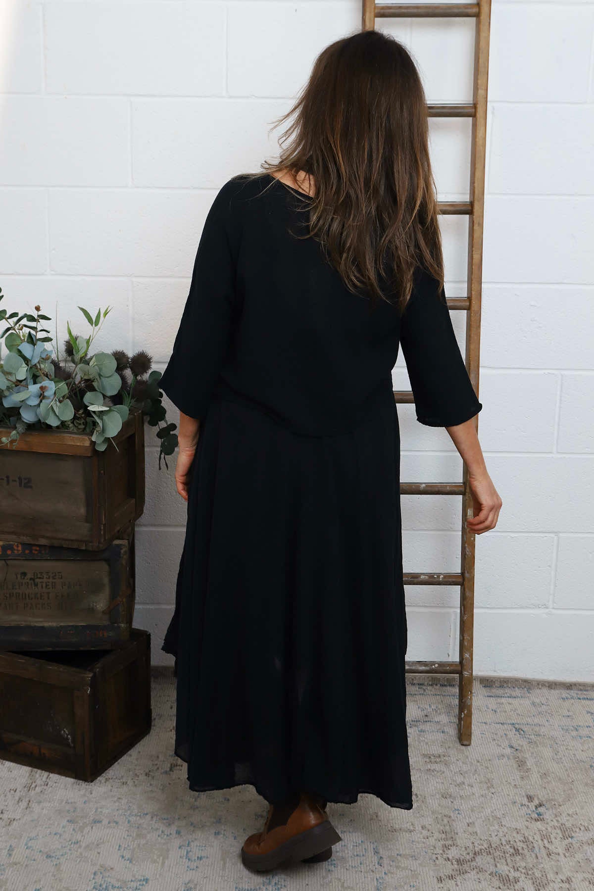 Danisha Cotton Dress Co-Ord Black