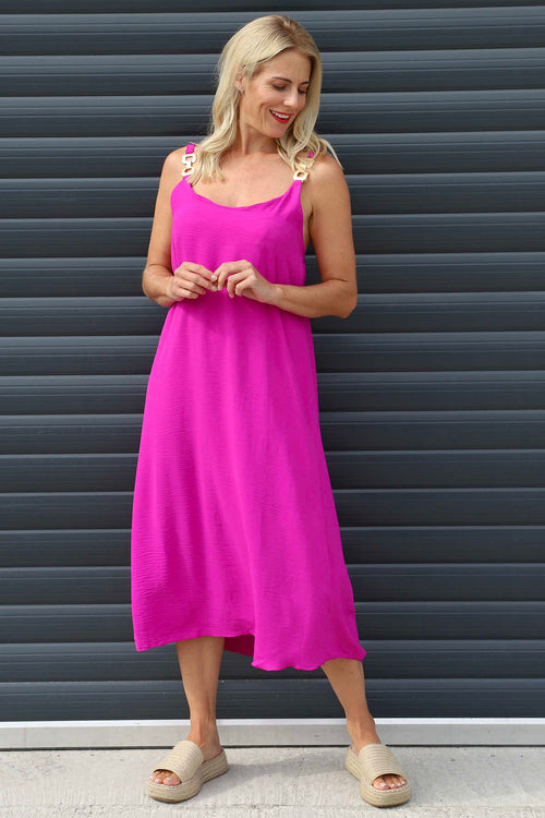 Camille Strap Dress Berry - Image 1