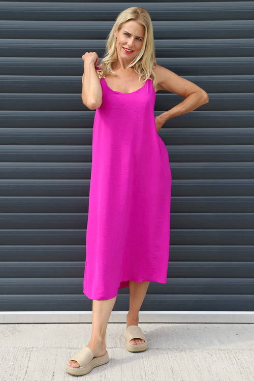 Camille Strap Dress Berry - Image 2