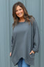 Saphira Cotton Top Mid Grey
