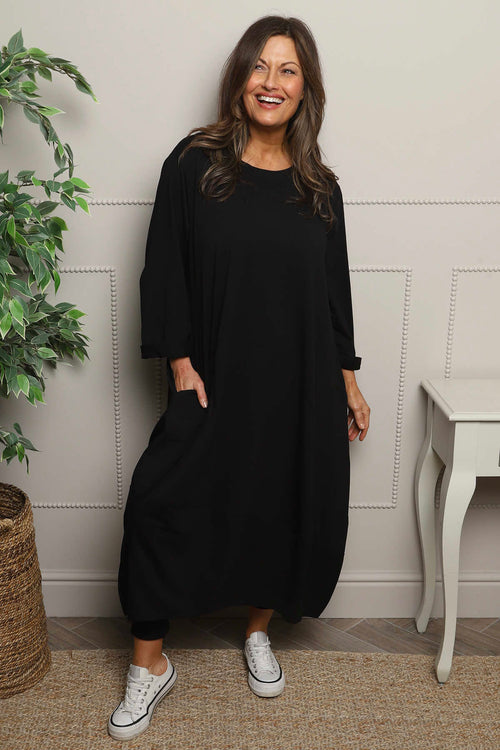 Edie Cotton Dress Black - Image 2