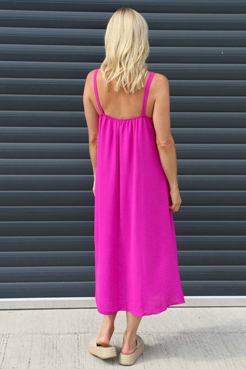 Camille Strap Dress Berry - Image 4