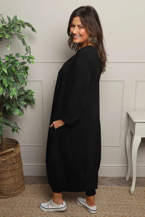 Edie Cotton Dress Black - Image 4