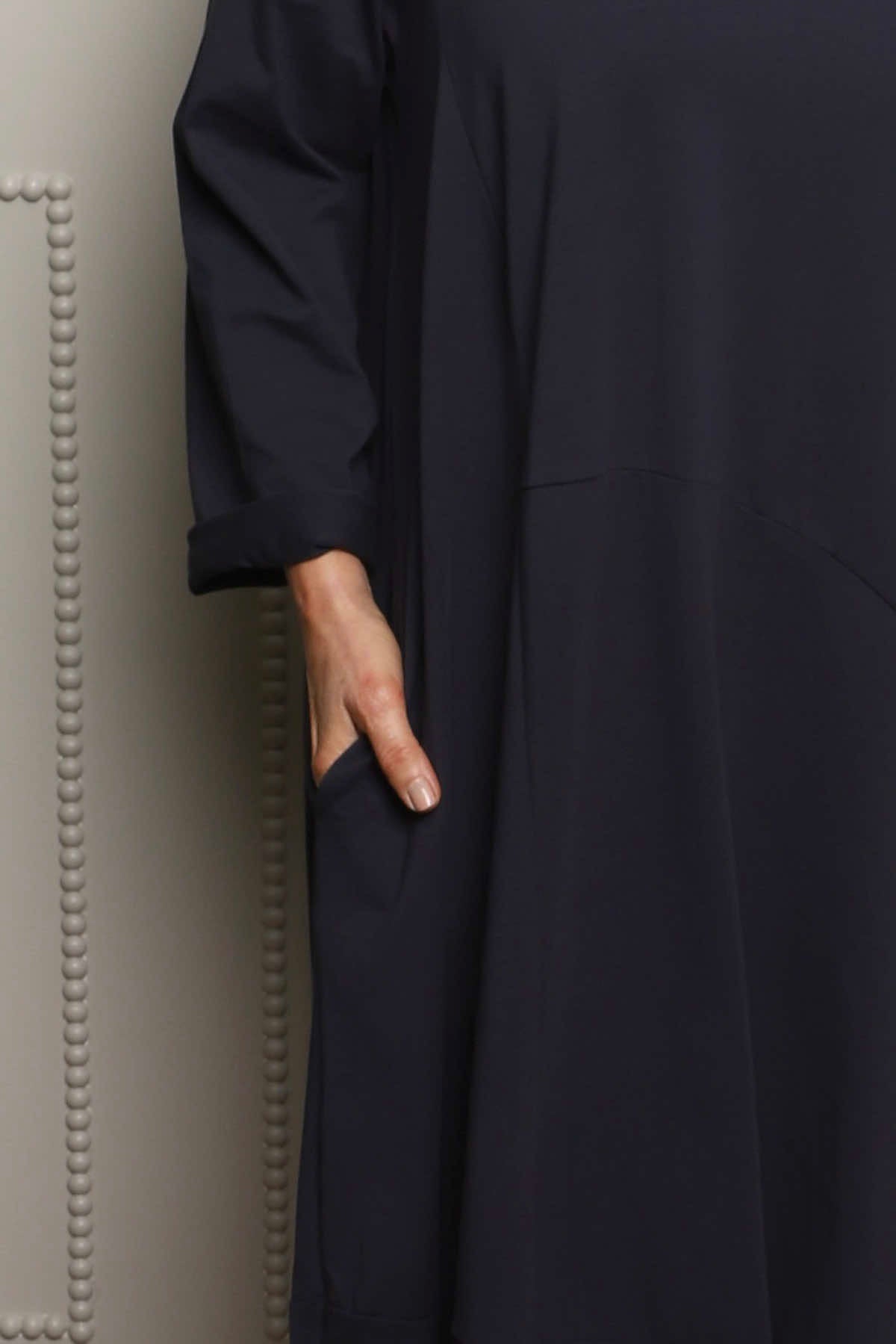 Edie Cotton Dress Navy