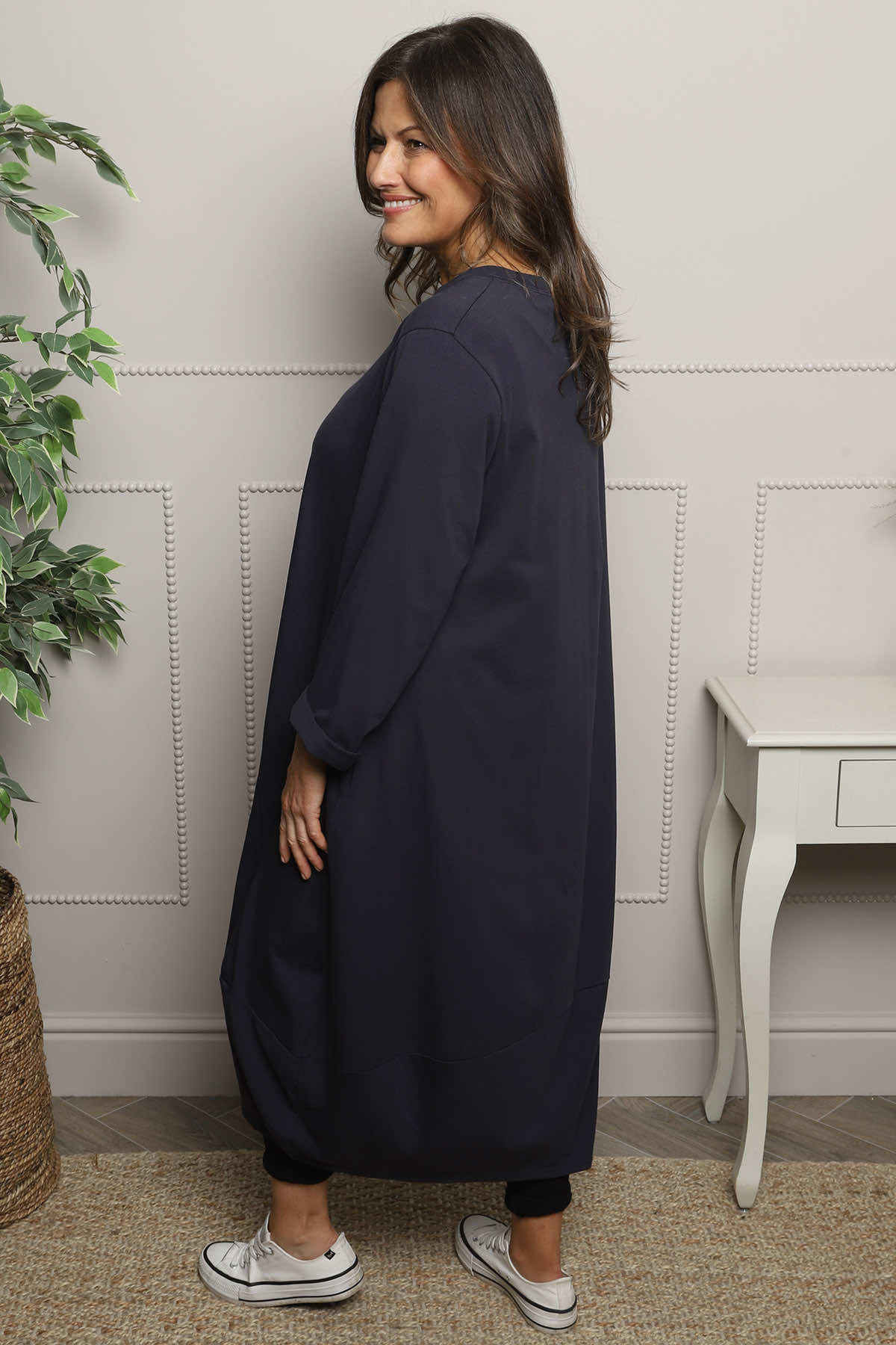 Edie Cotton Dress Navy