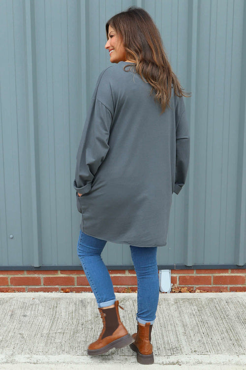 Saphira Cotton Top Mid Grey - Image 4