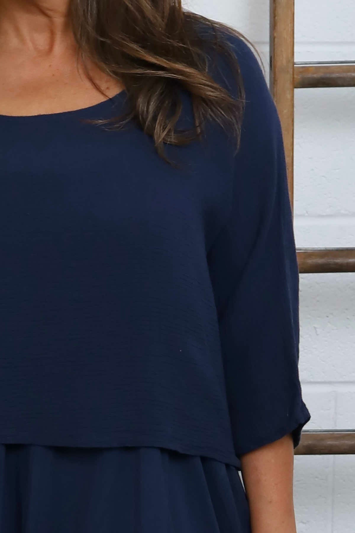 Danisha Cotton Dress Co-Ord Navy