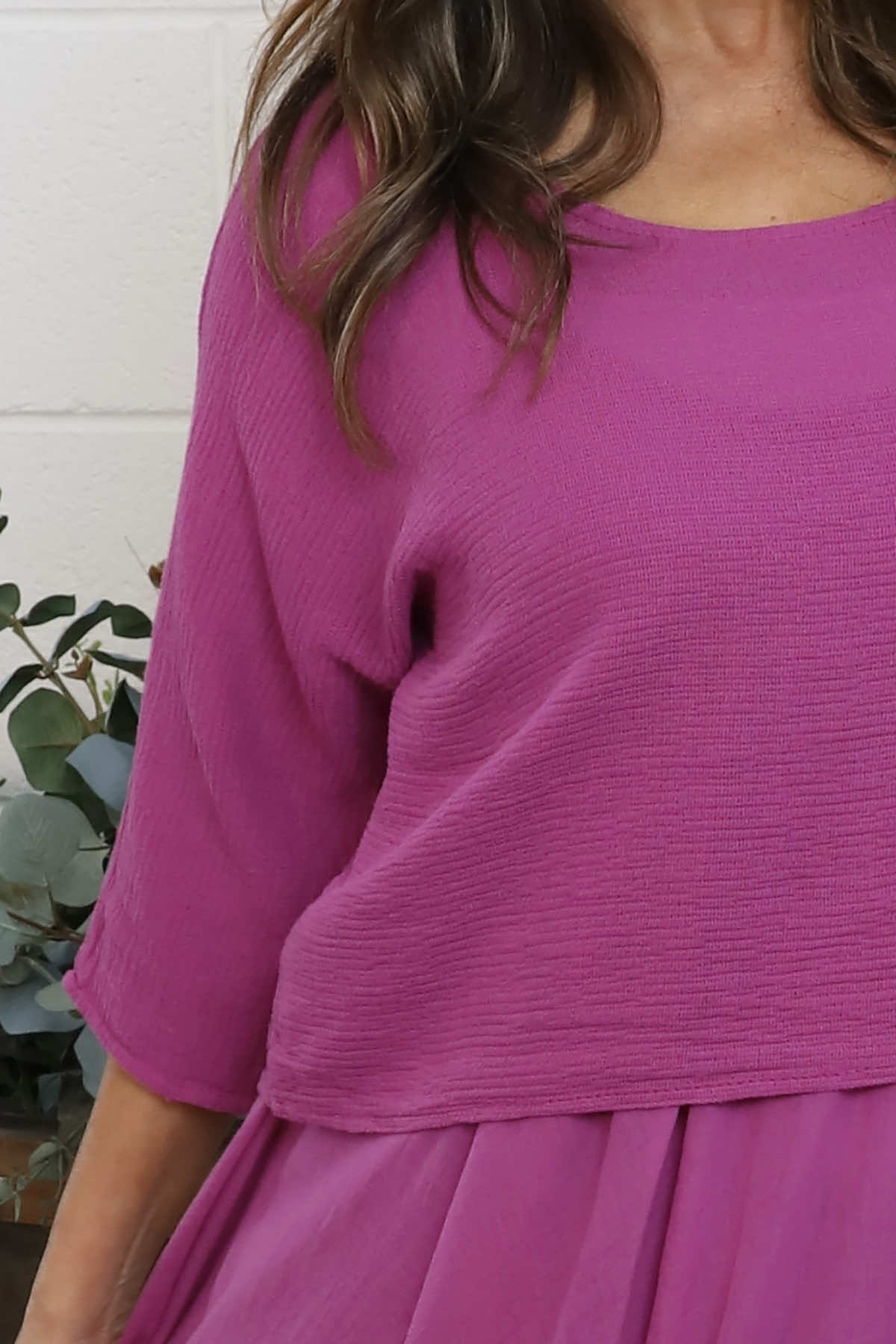 Danisha Cotton Dress Co-Ord Berry