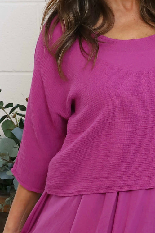 Danisha Cotton Dress Co-Ord Berry - Image 2