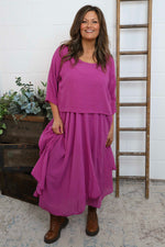 Danisha Cotton Dress Co-Ord Berry Berry - Danisha Cotton Dress Co-Ord Berry