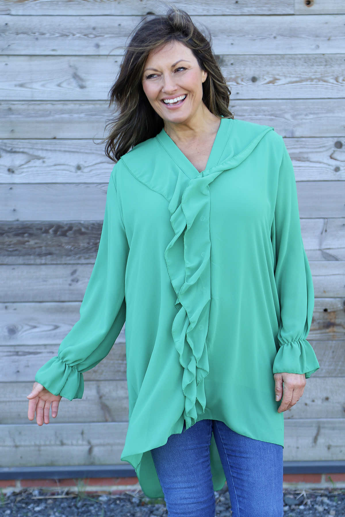 Dorota Shirt Tunic Emerald