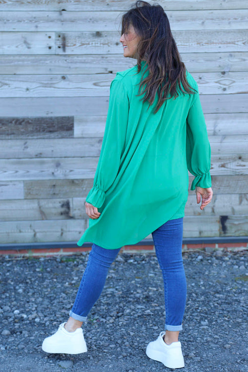 Dorota Shirt Tunic Emerald - Image 4