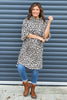 Melodie Leopard Print Cotton Tunic Stone