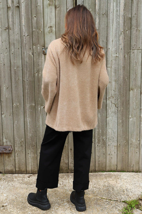 Marzia Textured Button Jacket Camel - Image 3