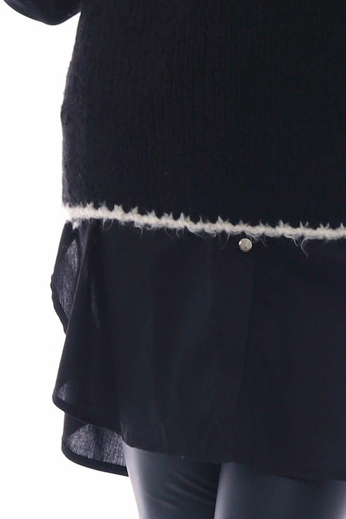 Nadine Stitch Detail Knitted Tank Top Black - Image 3
