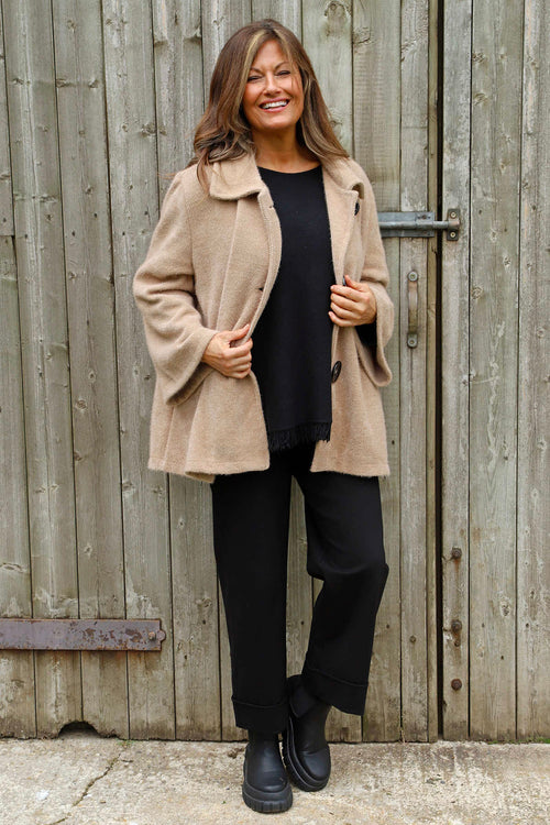Marzia Textured Button Jacket Camel - Image 4