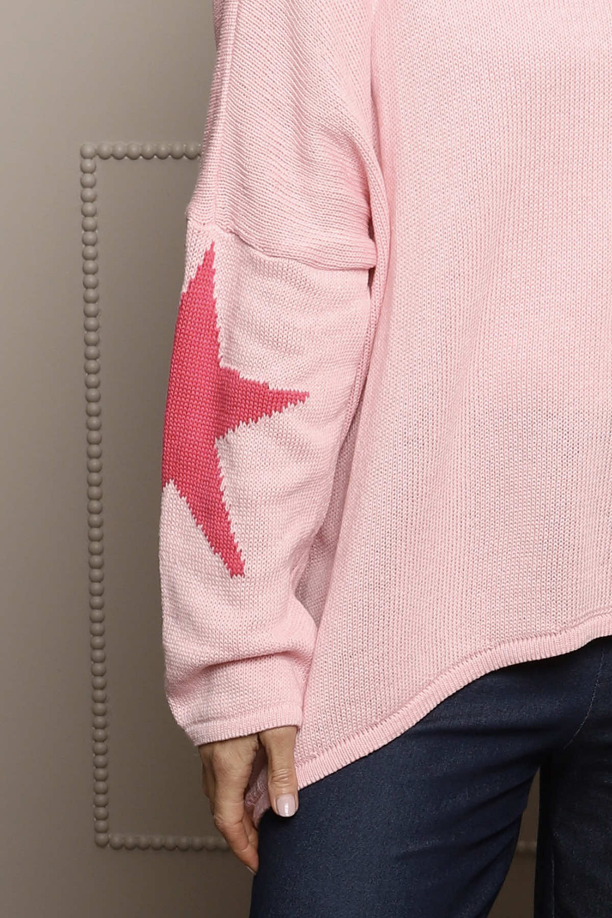 Alfano Cotton Star Knit Jumper Pink