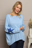 Alfano Cotton Star Knit Jumper Powder Blue