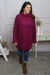Romilly Polo Neck Knitted Jumper Berry