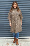 Melodie Leopard Print Cotton Tunic Camel