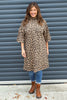 Melodie Leopard Print Cotton Tunic Camel